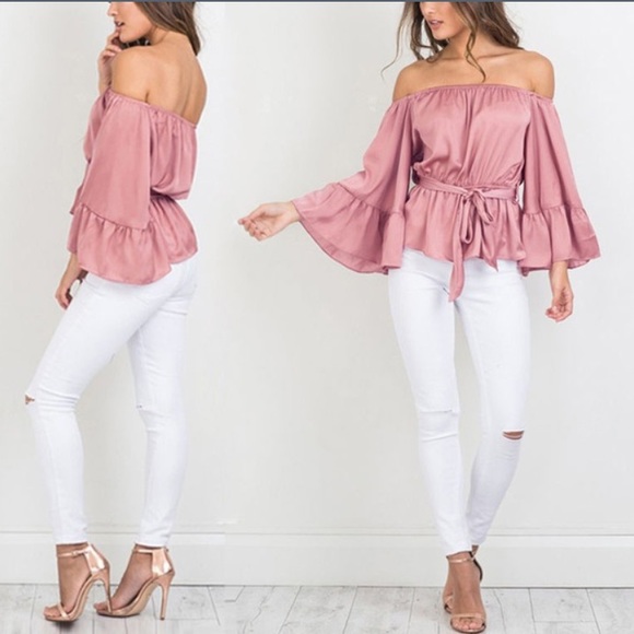 Glitterlux Tops - SHILOH off shoulder top!